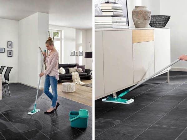 Set för golvrengöring Leifheit Combi M 55379, mopp med urvridningsemballage 12 L, levereras med ett mikrofiberduks och statisk plus.