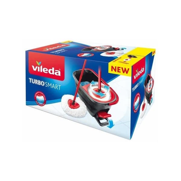 VILEDA Turbo Smart System tvättsats. Mopp + hink. Centrifugalspinnsystem.