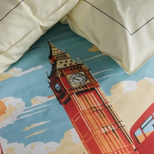 Sängkläder - IDAG - JAVA - 2 personer - 240x220 cm - Bomull - Londontryck - Benvit