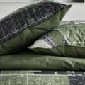 Pikkukuva 4 / 4: Sängkläder - IDAG - JAVA - 2 personer - 240x220 cm - Bomull - New York-tryck - Grön