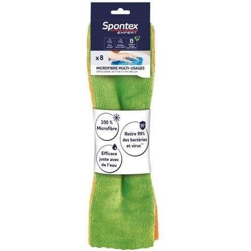 GENERISK - Mikrofiberduk för multipla användningar x 8 - SPONTEX EXPERT