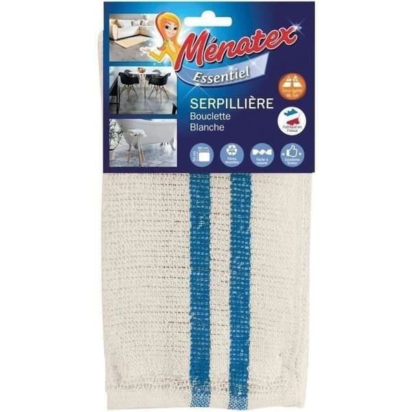 MENATEX Mopp med ögla - Vit - 50 x 60 cm