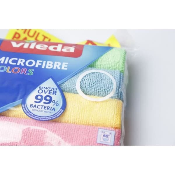 VILEDA Set om 4 mikrofiberdukar Colors - Flera användningsområden