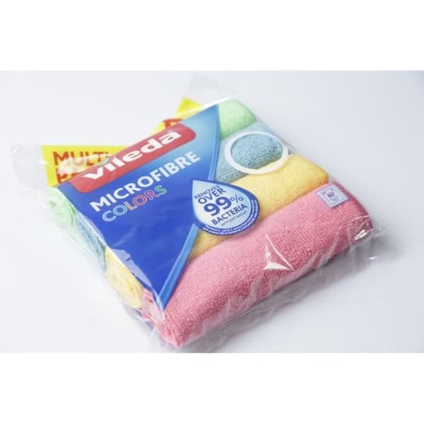 VILEDA Set om 4 mikrofiberdukar Colors - Flera användningsområden