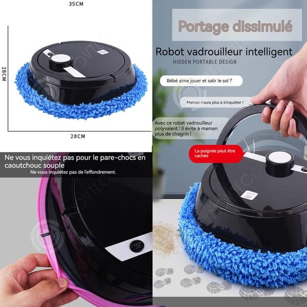 INN Mop 2 timmar kontinuerlig användning automatisk rengöring vått och torrt bruk hushållssopmaskin och