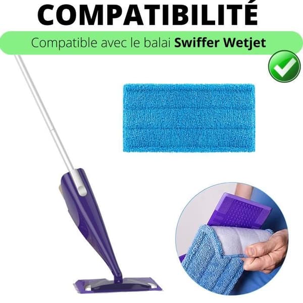 Lingett för Swiffer Wetjet tvättbar återanvändbar [4-pack] Phonillico®