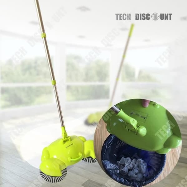 TD® Home Sweep Sladdlös Home Broom Big Power Snabb Ren Damm Rengöring Dammsug Hushållsmanual