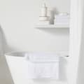 Miniatyrbild 3 av 3: Waffle Duschdraperi - Vit - Polyester - 180 x 200 cm - 12 krokar - NYTTIGHET - IDAG