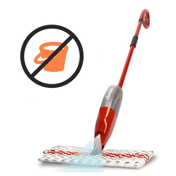 Mopp med Vileda Spray &amp; Clean Rotary Cleaner Double Microfiber Cover