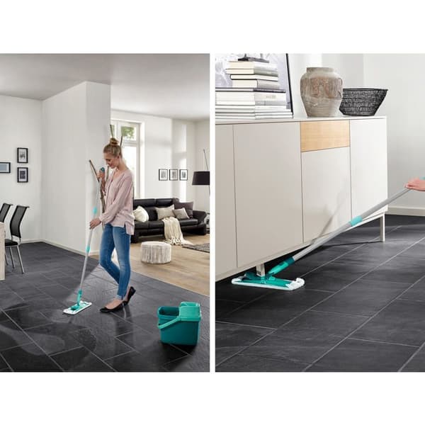 Rengöringsset golv Leifheit Combi XL 55360, mopp med 12 L skurhink och mikrofiberduk, golvmopp 42 cm