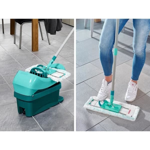 Set mopp skovvridare med hjul Profi XL Mobile 55096 Leifheit, golvtvätt plattmopp 42 cm, levereras med överdrag