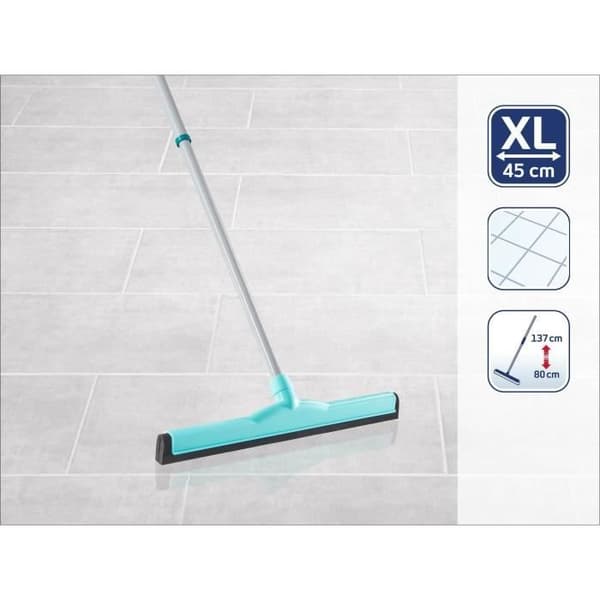 LEIFHEIT 56415 Supra kvast, borstkvast, naturgummiborst, hygienisk och effektiv rengöring, teleskopskaft 140 cm
