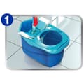 Miniatyrbild 3 av 4: SPONTEX - Express System - Kit platt mopp + roterande mopp hink - Optimal automatisk centrifugering - 1 kit + 1 refill 1980010