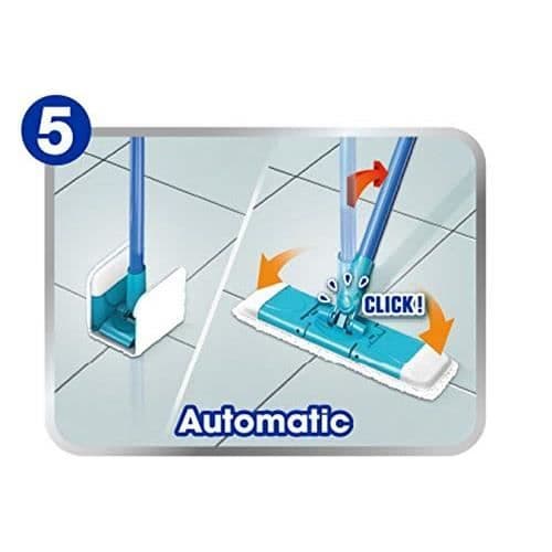 SPONTEX - Express System - Kit platt mopp + roterande mopp hink - Optimal automatisk centrifugering - 1 kit + 1 refill 1980010