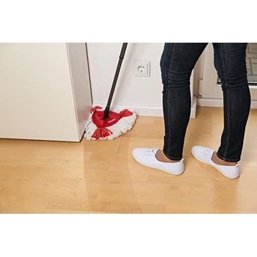 Vileda Turbo EasyWring & Clean komplett mopp- och hinksats, metall, röd-grå, 48,6 x 29,6 cm 158572