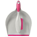 Miniatyrbild 1 av 4: Kleeneze KL069337EU7 sopskåpa och borste med gummihuvud med gummiskrapa, rosa/grå