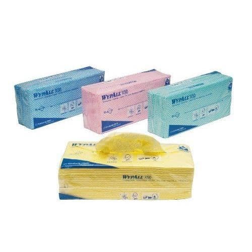 Wypall Ref 7444 X50 Ultra Absorbent rengöringsduk, röd, förpackning om 50 (UK import)