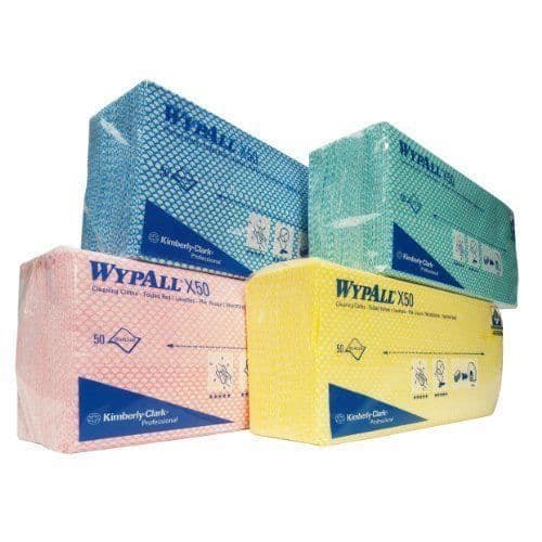 Wypall Ref 7444 X50 Ultra Absorbent rengöringsduk, röd, förpackning om 50 (UK import)