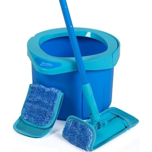 SPONTEX Kit Flat Mop & Bucket Express System+ Compact + 1 Refill - Roterande Spin