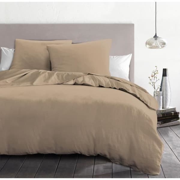 3-delat påslakanset - HOME LINGE PASSION - HP72070 - 82 g mikrofiber - 220 x 240 cm - Beige