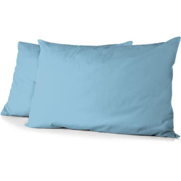 Set med 2 örngott - HOME LINGE PASSION - HP72089 - 82 g mikrofiber - 50 x 70 cm - himmelsblå