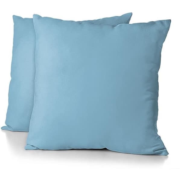 Set med 2 örngott - HOME LINGE PASSION - HP72090 - 82 g mikrofiber - 63 x 63 cm - himmelsblå