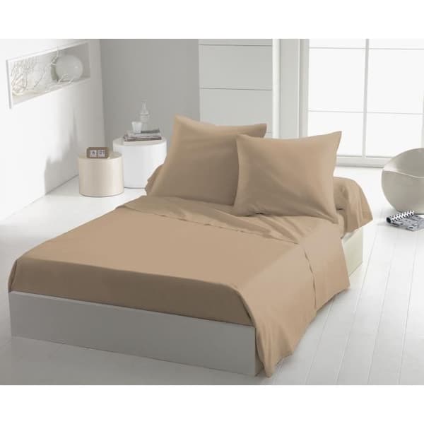 Set med 2 örngott - HOME LINGE PASSION - HP72092 - 82 g mikrofiber - 63 x 63 cm - Beige