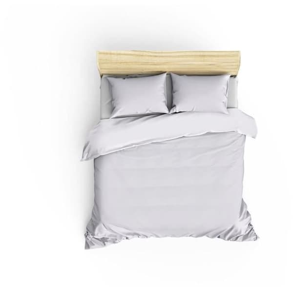 Bäddset - 1 påslakan 220 x 240 cm + 2 örngott 60 x 60 cm - 100% bomullssatin - Vit