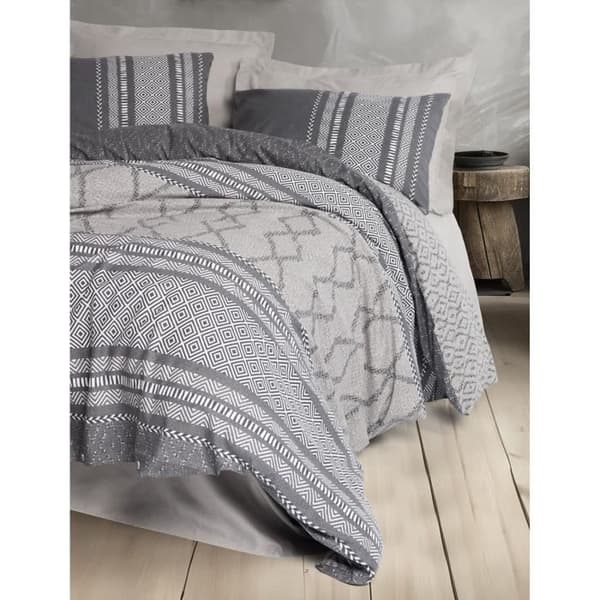 Bäddset - 1 påslakan 220 x 240 cm + 2 örngott 60 x 60 cm - 100% bomull - Mink
