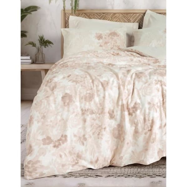 Bäddset - 1 påslakan 220 x 240 cm + 2 örngott 60 x 60 cm - 100% bomull - Beige
