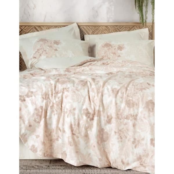 Bäddset - 1 påslakan 220 x 240 cm + 2 örngott 60 x 60 cm - 100% bomull - Beige
