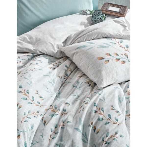 Bäddset - 1 påslakan 220 x 240 cm + 2 örngott 60 x 60 cm - 100% bomull - Mintgrön
