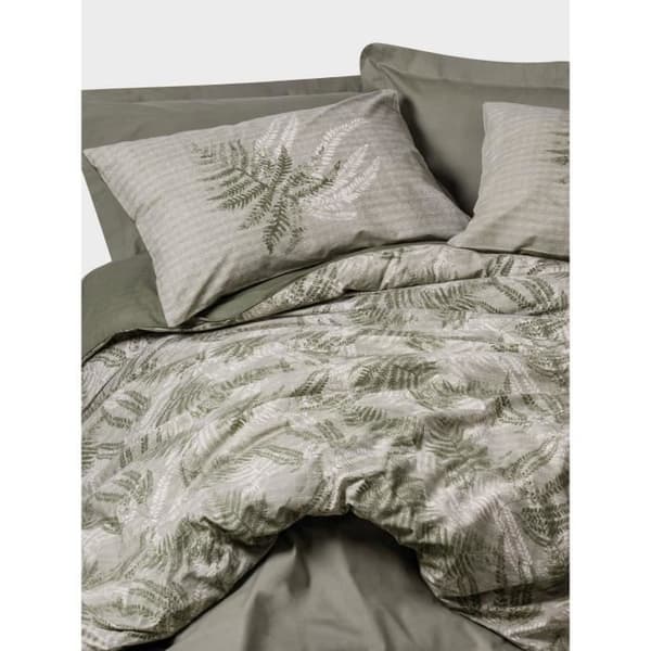 Bäddset - 1 påslakan 220 x 240 cm + 2 örngott 60 x 60 cm - 100% bomull - Khaki