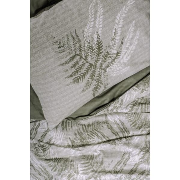 Bäddset - 1 påslakan 220 x 240 cm + 2 örngott 60 x 60 cm - 100% bomull - Khaki
