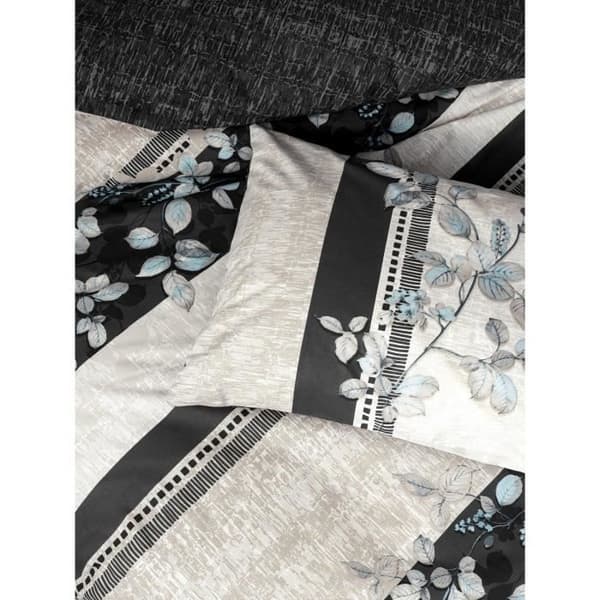 Bäddset - 1 påslakan 220 x 240 cm + 2 örngott 60 x 60 cm - 100% bomull - Antracit