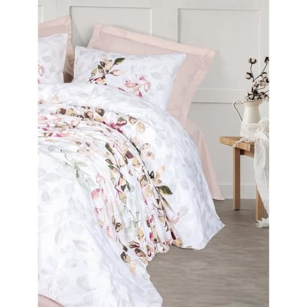 Bäddset - 1 påslakan 220 x 240 cm + 2 örngott 60 x 60 cm - 100% bomull - Beige