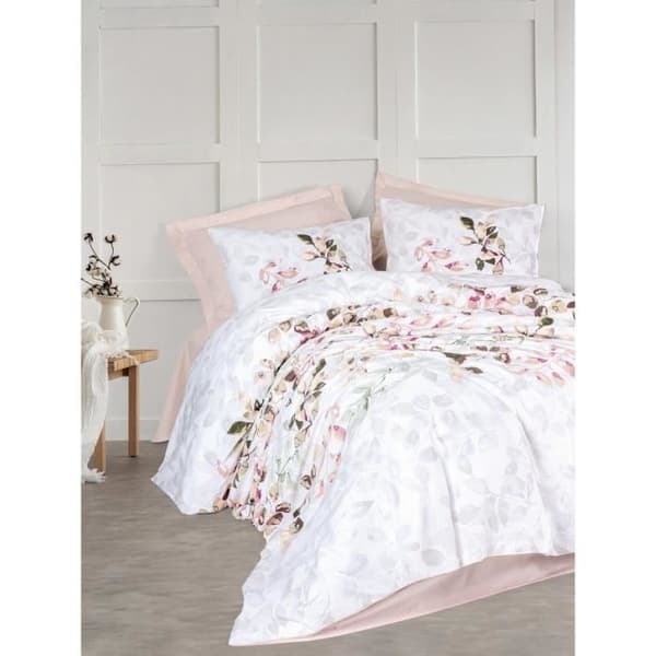 Bäddset - 1 påslakan 220 x 240 cm + 2 örngott 60 x 60 cm - 100% bomull - Beige