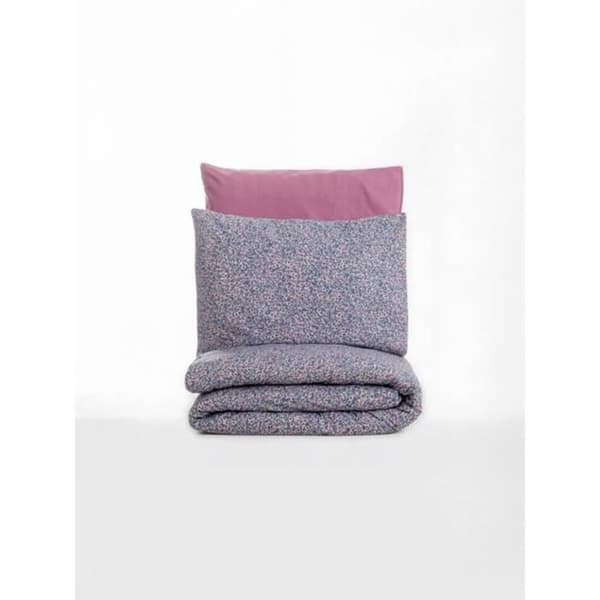 Bäddset - 1 påslakan 220 x 240 cm + 2 örngott 60 x 60 cm - 100% bomull - Rosa
