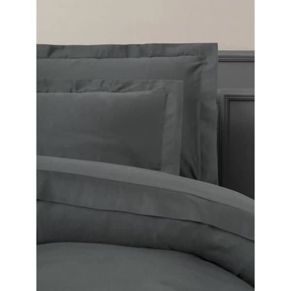 Bäddset - 1 påslakan 220 x 240 cm + 2 örngott 60 x 60 cm - 100% bomullssatin - Antracit