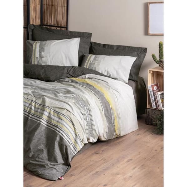 Bäddset - 1 påslakan 220 x 240 cm + 2 örngott 60 x 60 cm - 100% bomull - Mink