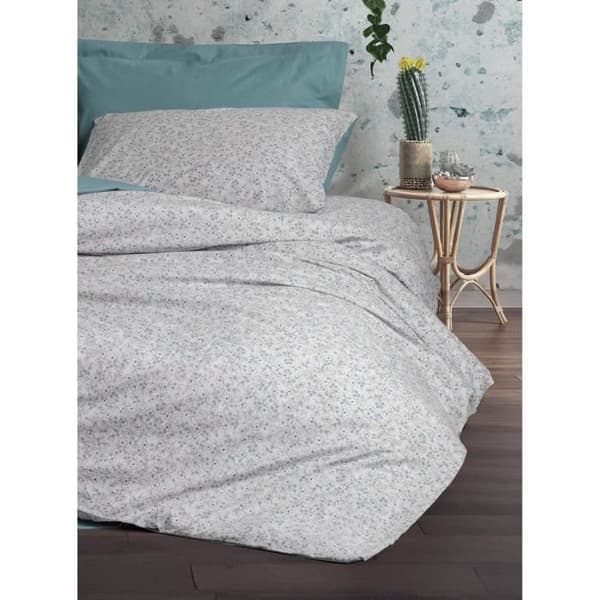 Bäddset - 1 påslakan 220 x 240 cm + 2 örngott 60 x 60 cm - 100% bomull - Mintgrön