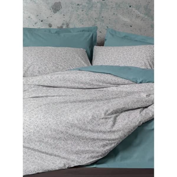 Bäddset - 1 påslakan 220 x 240 cm + 2 örngott 60 x 60 cm - 100% bomull - Mintgrön
