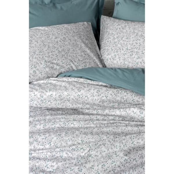 Bäddset - 1 påslakan 220 x 240 cm + 2 örngott 60 x 60 cm - 100% bomull - Mintgrön