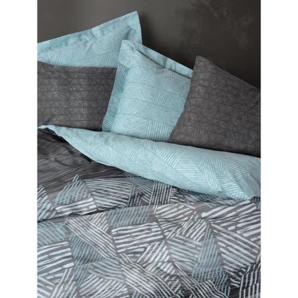 Bäddset - 1 påslakan 220 x 240 cm + 2 örngott 60 x 60 cm - 100% bomull - Antracit