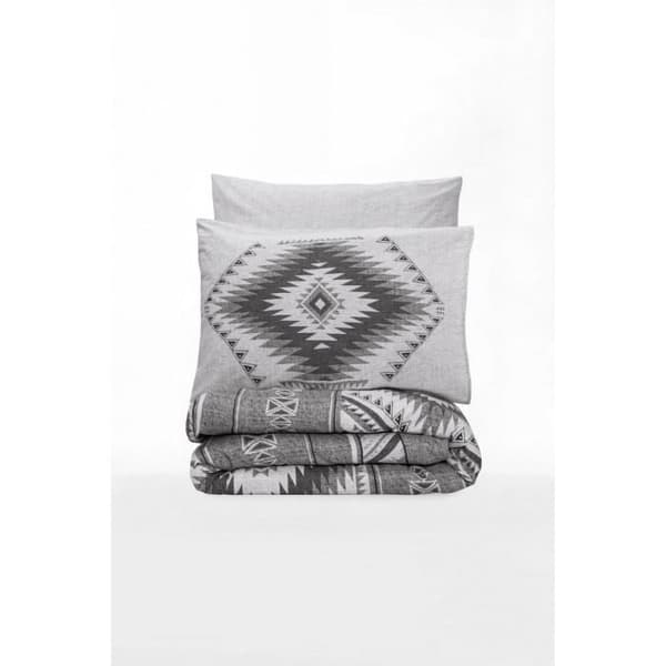 Bäddset - 1 påslakan 220 x 240 cm + 2 örngott 60 x 60 cm - 100% bomull - Antracit