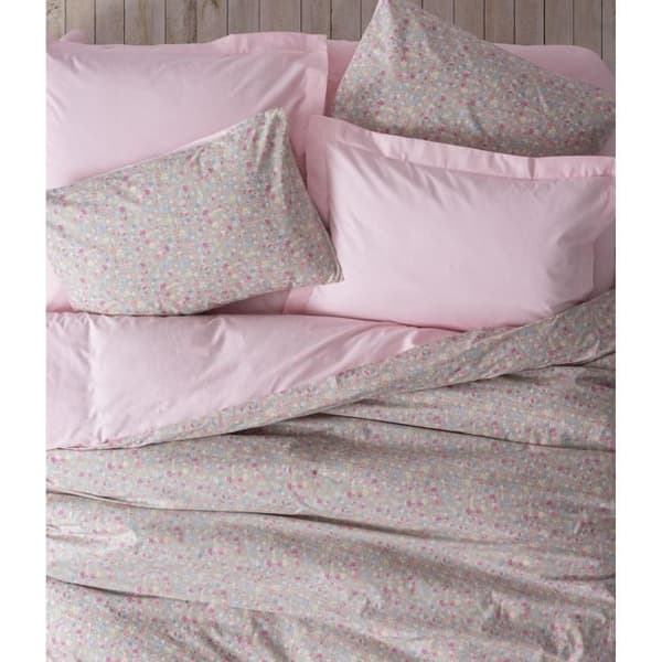 Bäddset - 1 påslakan 220 x 240 cm + 2 örngott 60 x 60 cm - 100% bomull - Rosa