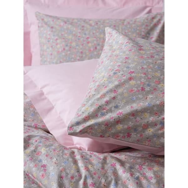 Bäddset - 1 påslakan 220 x 240 cm + 2 örngott 60 x 60 cm - 100% bomull - Rosa