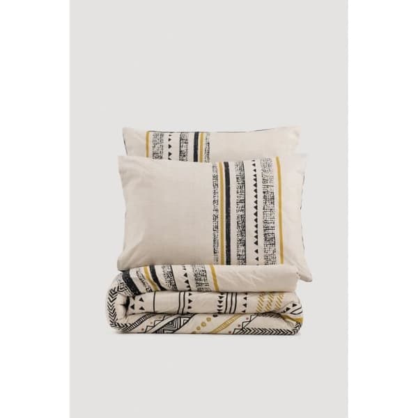 Bäddset - 1 påslakan 220 x 240 cm + 2 örngott 60 x 60 cm - 100% bomull - Vit