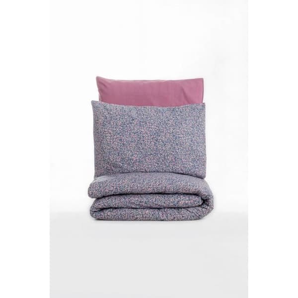 Bäddset - 1 påslakan 220 x 240 cm + 2 örngott 60 x 60 cm - 100% bomull - Rosa