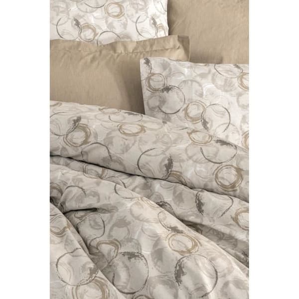 Bäddset - 1 påslakan 220 x 240 cm + 2 örngott 60 x 60 cm - 100% bomull - Beige